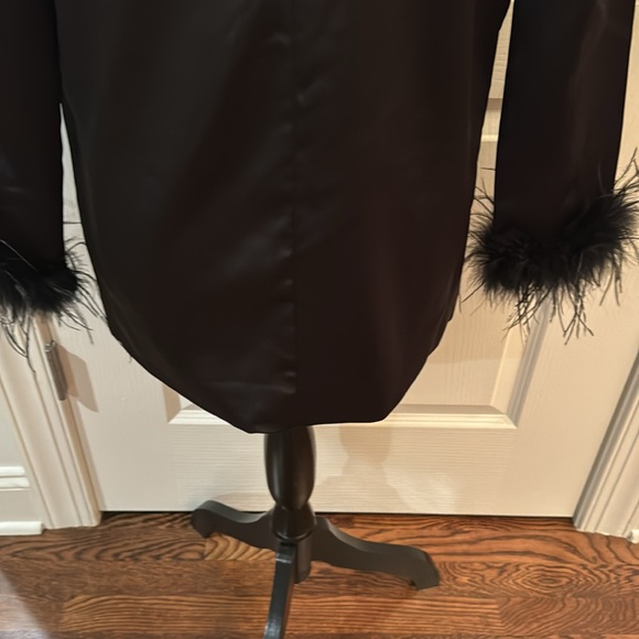 SINCERELY JULES satin feather blazer - Picture 4 of 4